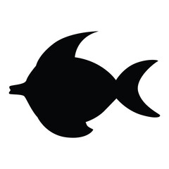 fish silhouette icon transparent background