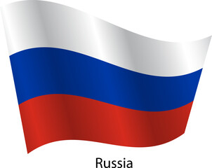 Flag of the country Russia on a white background
