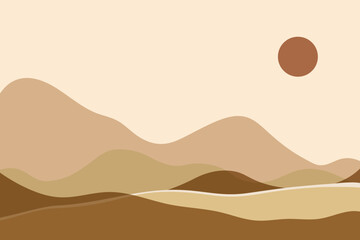 Minimalist style dessert illustration design vector template with simple flat design background