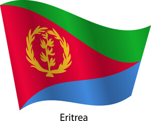 Flag of the country Eritrea on a white background