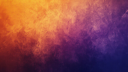 Abstract textured background transitioning from vibrant orange-yellow to deep purple.