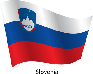 Obraz premium Flag of the country Slovenia on a white background