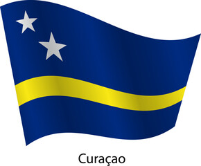 Flag of the country Curacao on a white background