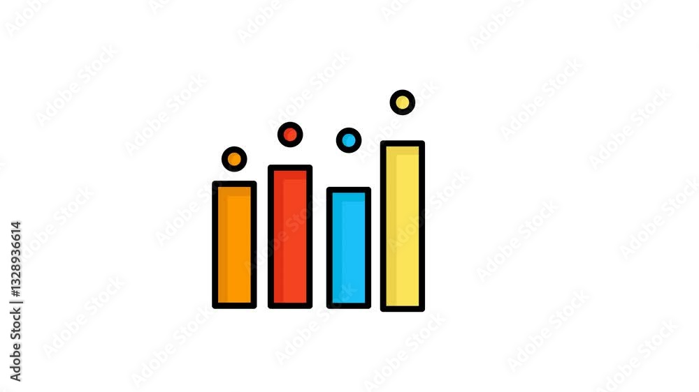 Poster cost animated icon. animated icon related to business, productivity. suitable for user interface, pr