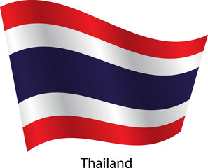 Flag of the country Thailand on a white background