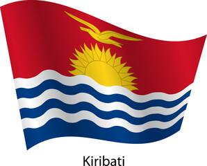 Flag of the country Kiribati on a white background