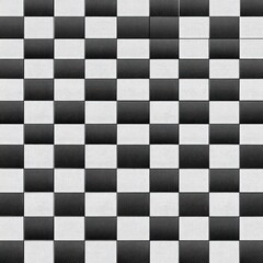 Fototapeta premium Seamless Gray Cobblestone Pattern Top View Pedestrian Lane Paving Texture