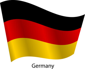 Flag of the country Germany on a white background