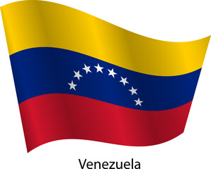 Naklejka premium Flag of the country Venezuela on a white background