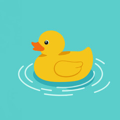 Fototapeta premium yellow rubber duck. duck, bird, animal, cartoon, vector, baby, illustration, duckling, rubber, toy, yellow, fun, ducky, water, bath, chick, chicken, beak, art, cute, drawing, childhood, card, swimming