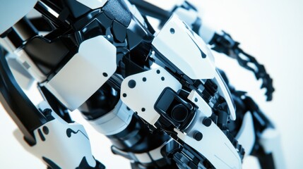 Fototapeta premium A robotic exoskeleton for rehabilitation, modern physical therapy center with assistive devices, Healthcare tech style