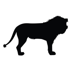 lion silhouette icon transparent background