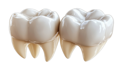 Detailed look at realistic dental teeth models