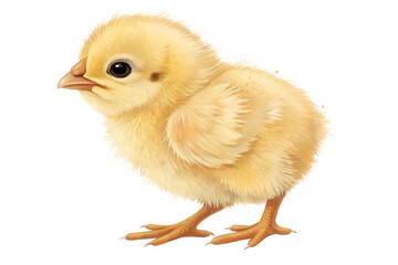 Obraz premium cute little newborn baby chick isolated on transparent background