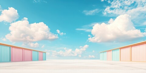 Obraz premium Storage Units in a Large Facility Banner