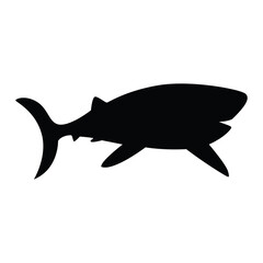 shark silhouette icon transparent background