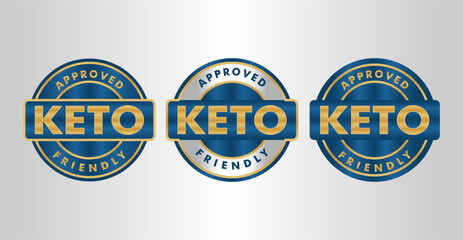 keto diet logo label emblem sticker, certified icon, vegan food diet
