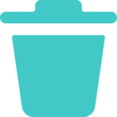 Delete bucket 2 color fill  icon