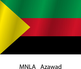Flag of the country MNLA Azawad on a white background