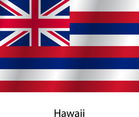 Flag of the country Hawaii on a white background