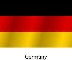 Flag of the country Germany on a white background