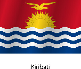 Flag of the country Kiribati on a white background