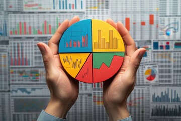 Colorful Pie Chart Representing Business Data