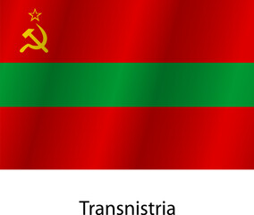 Flag of the country Transnistria on a white background