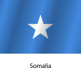 Obraz premium Flag of the country Somalia on a white background
