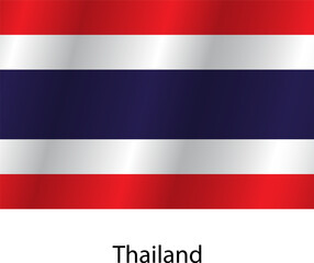 Flag of the country Thailand on a white background