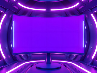 Abstract neon glowing geometric lines 3D rendering business background