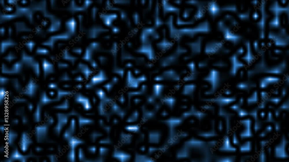 Poster digital blue technology with circuit lines animation isolated on black background