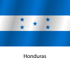 Flag of the country Honduras on a white background