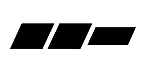 Abstract diagonal black shapes