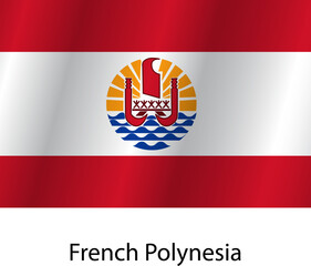 Obraz premium Flag of the country French Polynesia on a white background