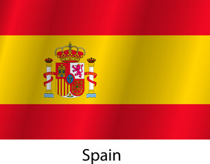 Flag of the country Spain on a white background