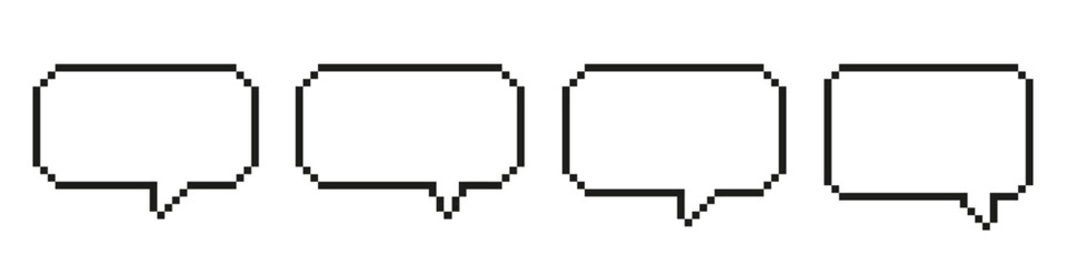 pixel speech bubble icon. speech bubble icon