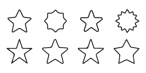 Black star icon vector. Retro futuristic sparkle icons collection. Sparkle symbol collection set. Bright sparkle, star sparkle, shiny flash star. Vector illustration eps 10