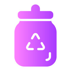 plastic jar gradient icon