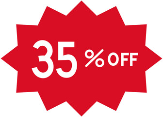 Red 35% off sale shock bubble