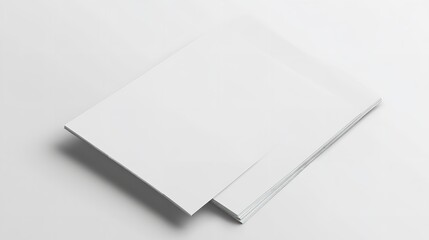 Paper A4 Mockup on White Background created with Generative AI