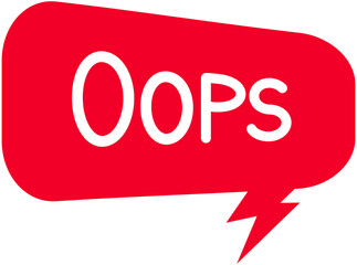 Oops Speech Bubble Icon