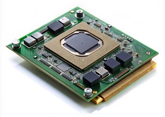 High-Performance GPU Graphics Processing Unit with Futuristic Circuit Board Design