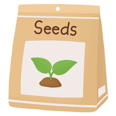 Seed packet gardening illustration
