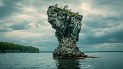 
Flowerpot Island, Ontario – Unique rock formations in Georgian Bay
