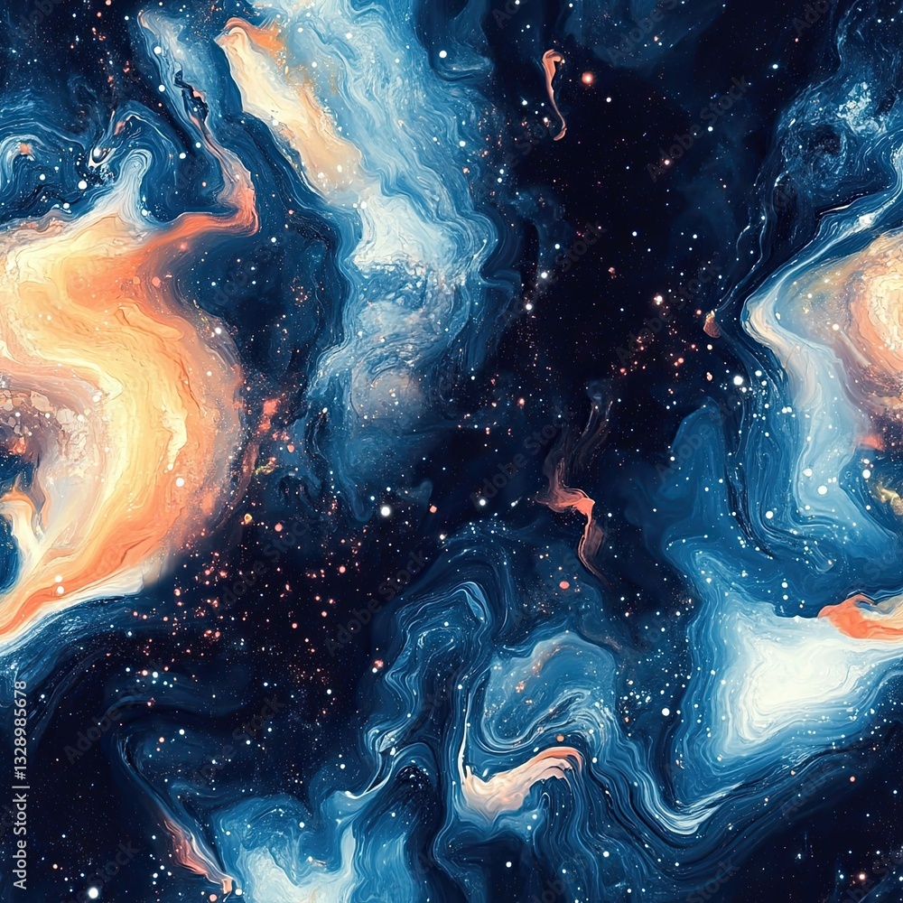 Poster stunning space nebula patterns dynamic swirling shapes and cosmic dust for science fiction fantasy a