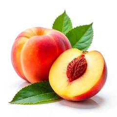 Radiant Peach Perfection: A Juicy Close-Up in Stunning Detail realistic peach