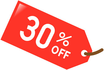 30% off sale tag discount icon 