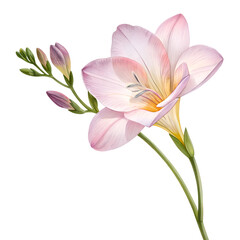 freesia flower isolated on white background.png