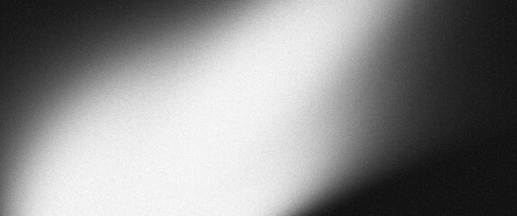Grainy background black white, dark gray abstract noise texture gradient shape, summer banner backdrop design